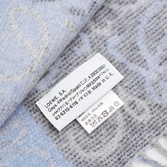 Loewe chequered cashmere scarf - Picture 6 of 9